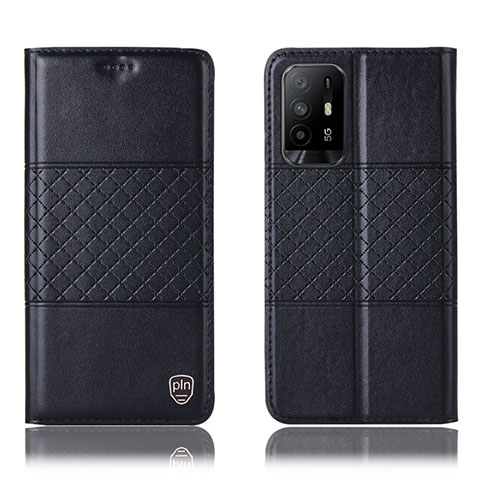 Coque Portefeuille Livre Cuir Etui Clapet H11P pour Oppo Reno5 Z 5G Noir