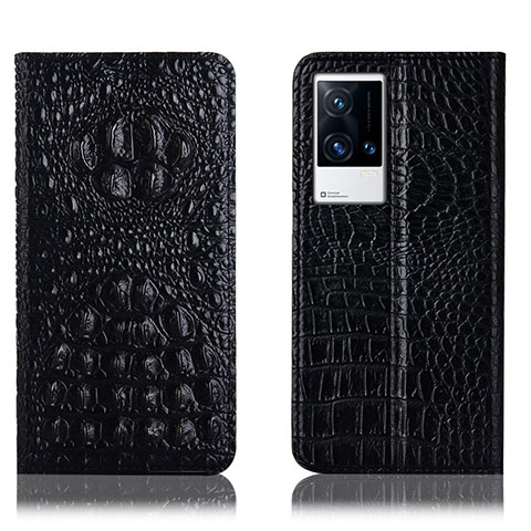 Coque Portefeuille Livre Cuir Etui Clapet H11P pour Vivo iQOO 8 5G Noir