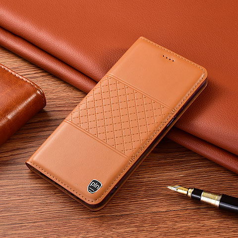 Coque Portefeuille Livre Cuir Etui Clapet H11P pour Vivo Y78 5G Orange