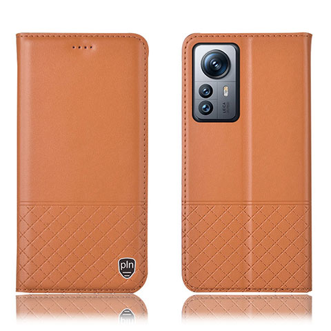 Coque Portefeuille Livre Cuir Etui Clapet H11P pour Xiaomi Mi 12 Lite 5G Orange