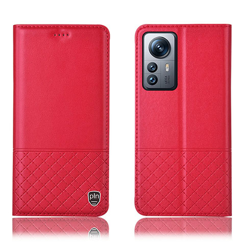 Coque Portefeuille Livre Cuir Etui Clapet H11P pour Xiaomi Mi 12 Pro 5G Rouge