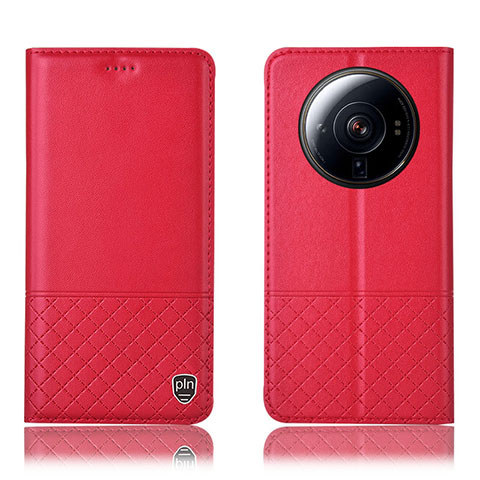 Coque Portefeuille Livre Cuir Etui Clapet H11P pour Xiaomi Mi 12 Ultra 5G Rouge