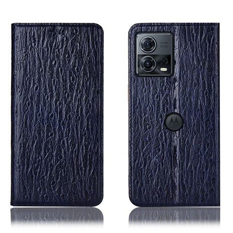 Coque Portefeuille Livre Cuir Etui Clapet H15P pour Motorola Moto Edge 30 Fusion 5G Bleu