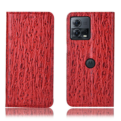 Coque Portefeuille Livre Cuir Etui Clapet H15P pour Motorola Moto Edge 30 Fusion 5G Rouge