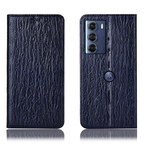 Coque Portefeuille Livre Cuir Etui Clapet H15P pour Motorola Moto Edge S30 5G Bleu