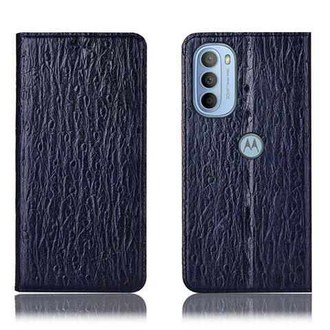 Coque Portefeuille Livre Cuir Etui Clapet H15P pour Motorola Moto G31 Bleu