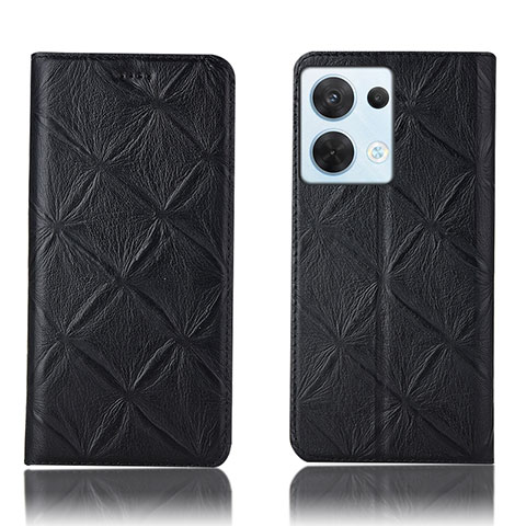 Coque Portefeuille Livre Cuir Etui Clapet H15P pour Oppo Reno9 5G Noir