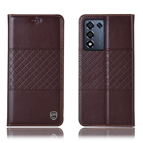 Coque Portefeuille Livre Cuir Etui Clapet H15P pour Realme 9 SE 5G Marron