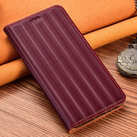 Coque Portefeuille Livre Cuir Etui Clapet H15P pour Samsung Galaxy A04s Vin Rouge