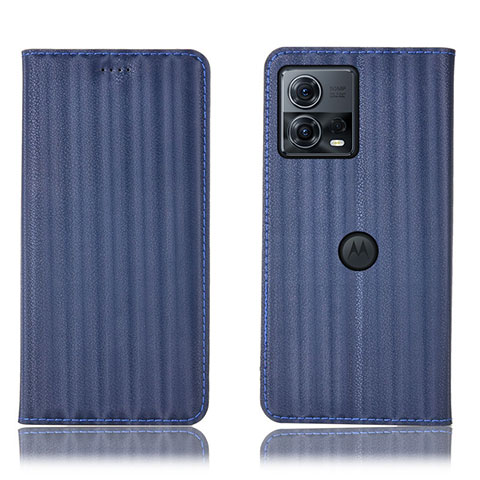 Coque Portefeuille Livre Cuir Etui Clapet H16P pour Motorola Moto S30 Pro 5G Bleu