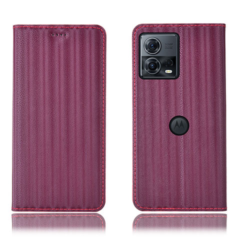 Coque Portefeuille Livre Cuir Etui Clapet H16P pour Motorola Moto S30 Pro 5G Violet