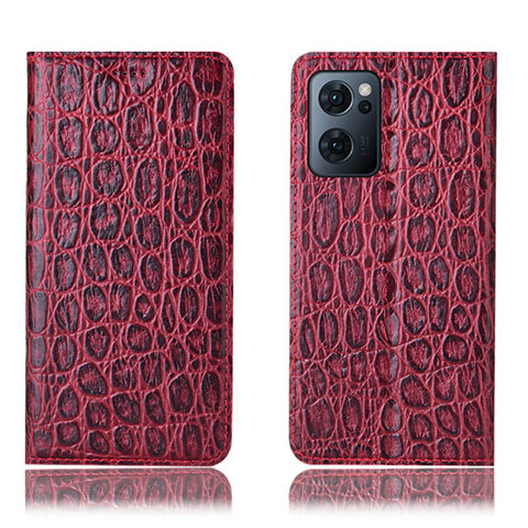 Coque Portefeuille Livre Cuir Etui Clapet H16P pour OnePlus Nord CE 2 5G Rouge