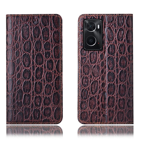 Coque Portefeuille Livre Cuir Etui Clapet H16P pour Oppo A36 Marron