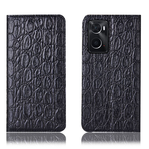 Coque Portefeuille Livre Cuir Etui Clapet H16P pour Oppo A36 Noir