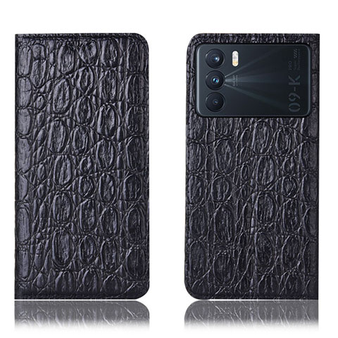 Coque Portefeuille Livre Cuir Etui Clapet H16P pour Oppo K9 Pro 5G Noir