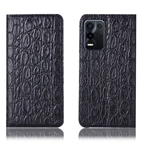 Coque Portefeuille Livre Cuir Etui Clapet H16P pour Oppo K9X 5G Noir