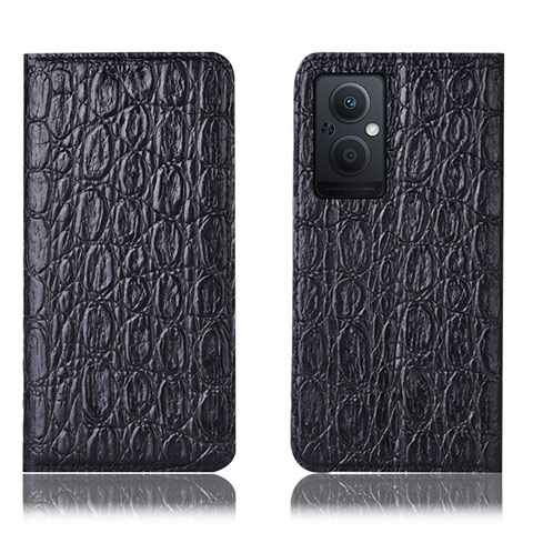 Coque Portefeuille Livre Cuir Etui Clapet H16P pour Oppo Reno7 Lite 5G Noir