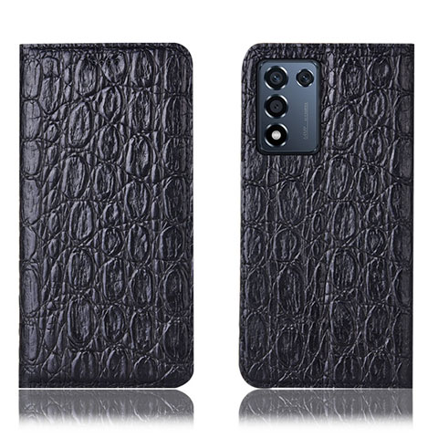 Coque Portefeuille Livre Cuir Etui Clapet H16P pour Realme Q3s 5G Noir