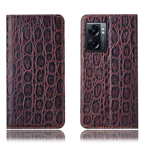 Coque Portefeuille Livre Cuir Etui Clapet H16P pour Realme Q5i 5G Marron