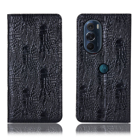 Coque Portefeuille Livre Cuir Etui Clapet H17P pour Motorola Moto Edge X30 5G Noir