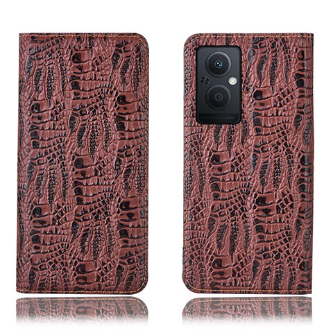 Coque Portefeuille Livre Cuir Etui Clapet H17P pour OnePlus Nord N20 5G Marron