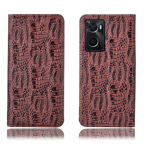 Coque Portefeuille Livre Cuir Etui Clapet H17P pour Oppo A36 Marron