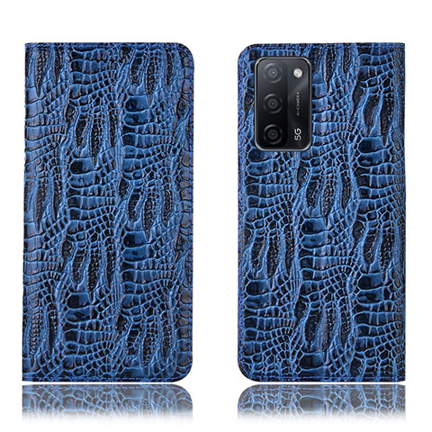 Coque Portefeuille Livre Cuir Etui Clapet H17P pour Oppo A53s 5G Bleu