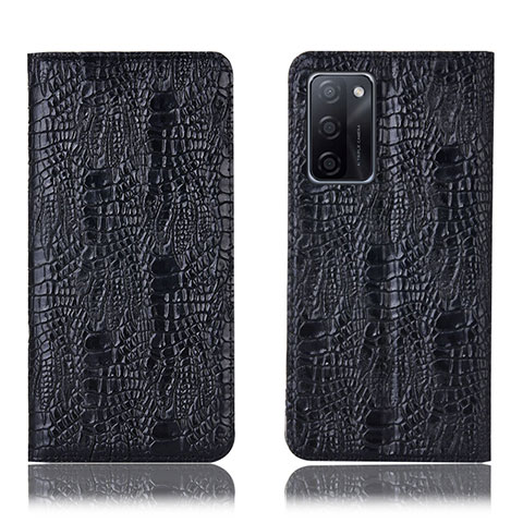 Coque Portefeuille Livre Cuir Etui Clapet H17P pour Oppo A55S 5G Noir