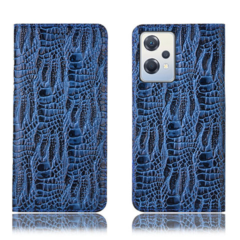 Coque Portefeuille Livre Cuir Etui Clapet H17P pour Oppo K10X 5G Bleu