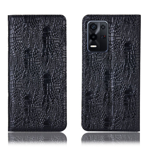 Coque Portefeuille Livre Cuir Etui Clapet H17P pour Oppo K9X 5G Noir