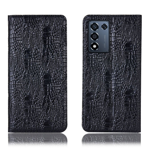 Coque Portefeuille Livre Cuir Etui Clapet H17P pour Realme Q3s 5G Noir