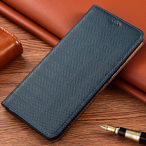 Coque Portefeuille Livre Cuir Etui Clapet H17P pour Samsung Galaxy M02s Bleu