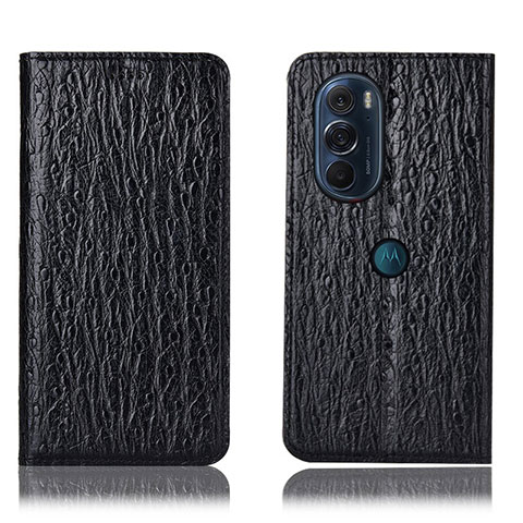 Coque Portefeuille Livre Cuir Etui Clapet H18P pour Motorola Moto Edge Plus (2022) 5G Noir