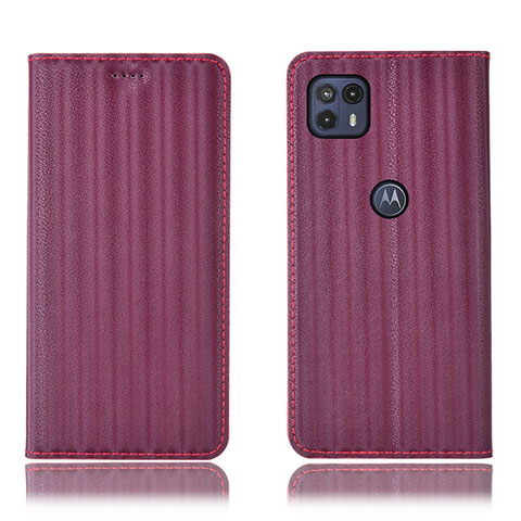 Coque Portefeuille Livre Cuir Etui Clapet H18P pour Motorola Moto G50 5G Violet