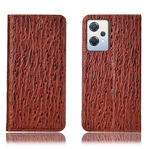 Coque Portefeuille Livre Cuir Etui Clapet H18P pour OnePlus Nord CE 2 Lite 5G Marron