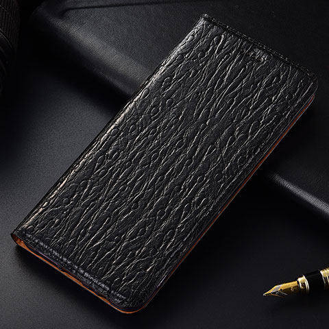 Coque Portefeuille Livre Cuir Etui Clapet H18P pour Oppo A33 Noir