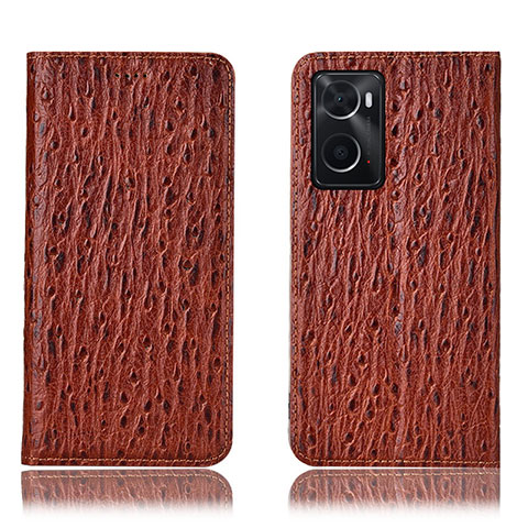 Coque Portefeuille Livre Cuir Etui Clapet H18P pour Oppo A36 Marron