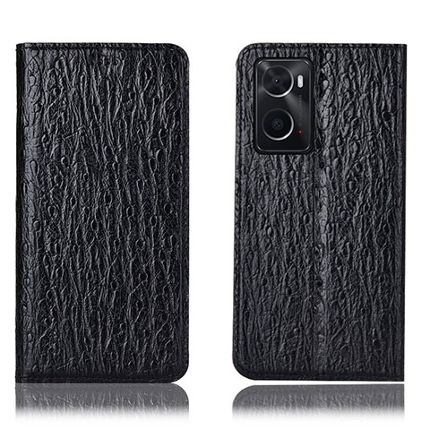 Coque Portefeuille Livre Cuir Etui Clapet H18P pour Oppo A36 Noir