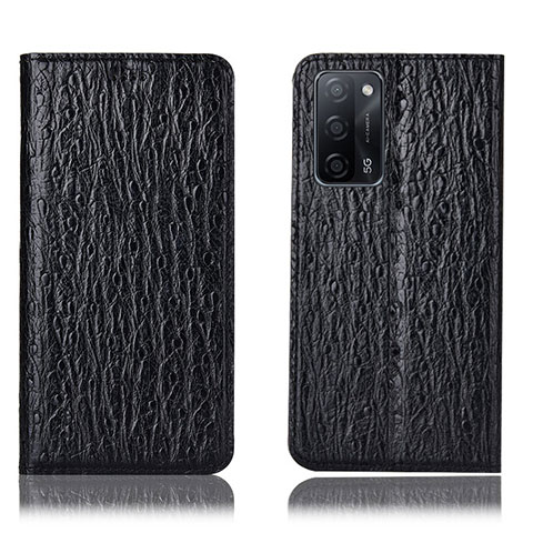 Coque Portefeuille Livre Cuir Etui Clapet H18P pour Oppo A53s 5G Noir