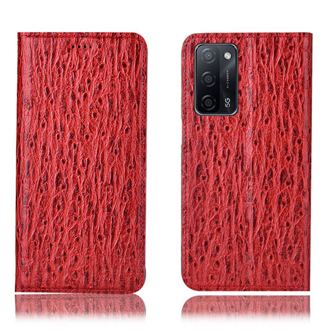 Coque Portefeuille Livre Cuir Etui Clapet H18P pour Oppo A53s 5G Rouge