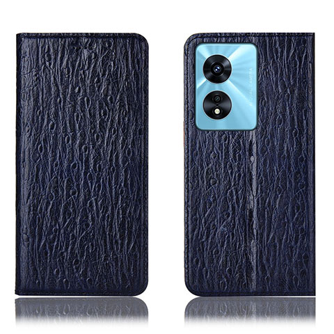 Coque Portefeuille Livre Cuir Etui Clapet H18P pour Oppo A58 5G Bleu