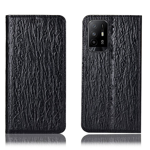 Coque Portefeuille Livre Cuir Etui Clapet H18P pour Oppo A94 5G Noir