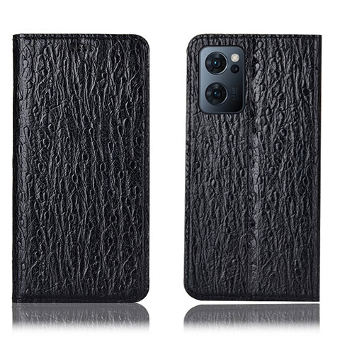 Coque Portefeuille Livre Cuir Etui Clapet H18P pour Oppo Find X5 Lite 5G Noir