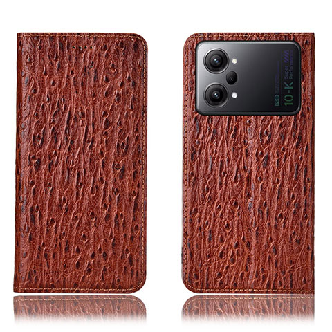 Coque Portefeuille Livre Cuir Etui Clapet H18P pour Oppo K10 Pro 5G Marron