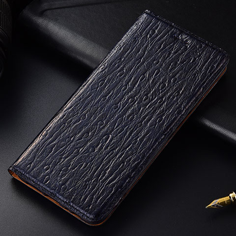 Coque Portefeuille Livre Cuir Etui Clapet H18P pour Oppo Reno6 Z 5G Bleu