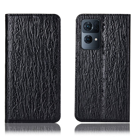 Coque Portefeuille Livre Cuir Etui Clapet H18P pour Oppo Reno7 Pro 5G Noir