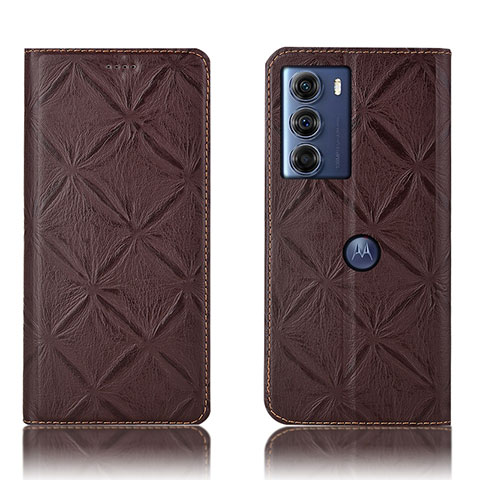 Coque Portefeuille Livre Cuir Etui Clapet H19P pour Motorola Moto Edge S30 5G Marron