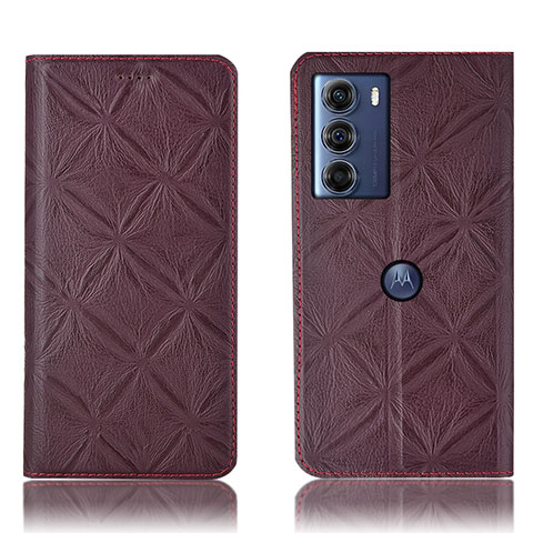 Coque Portefeuille Livre Cuir Etui Clapet H19P pour Motorola Moto Edge S30 5G Vin Rouge