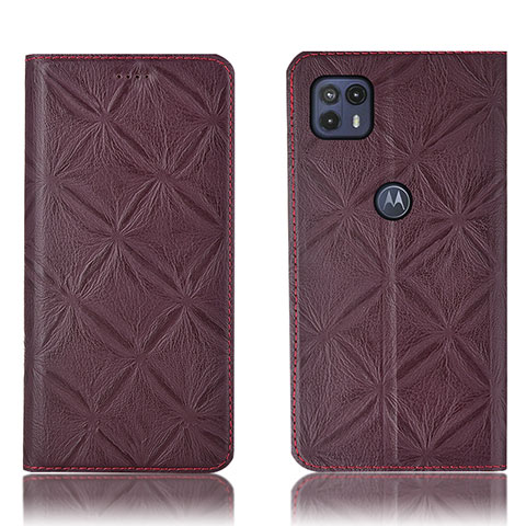 Coque Portefeuille Livre Cuir Etui Clapet H19P pour Motorola Moto G50 5G Vin Rouge