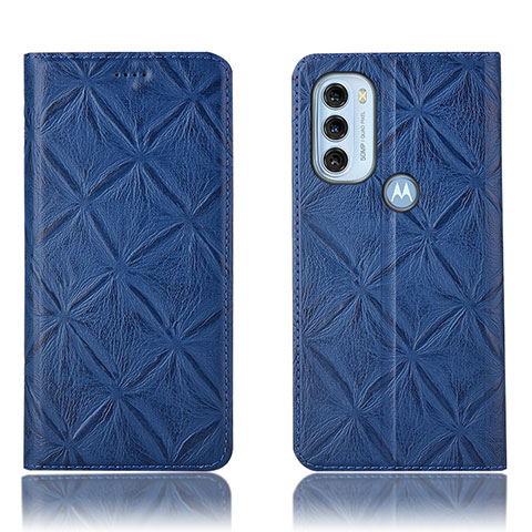 Coque Portefeuille Livre Cuir Etui Clapet H19P pour Motorola Moto G71 5G Bleu